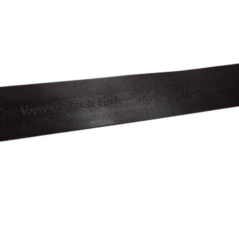 Abercrombie Fitch Brown‎ Tooled Leather Rhinestone Oval Buckle Italy Belt Size M